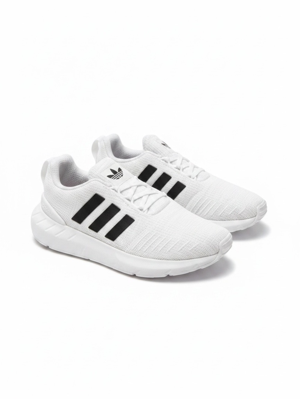Adidas Kids White Black Knit Athletic Running Sneakers Shoes Size 13K